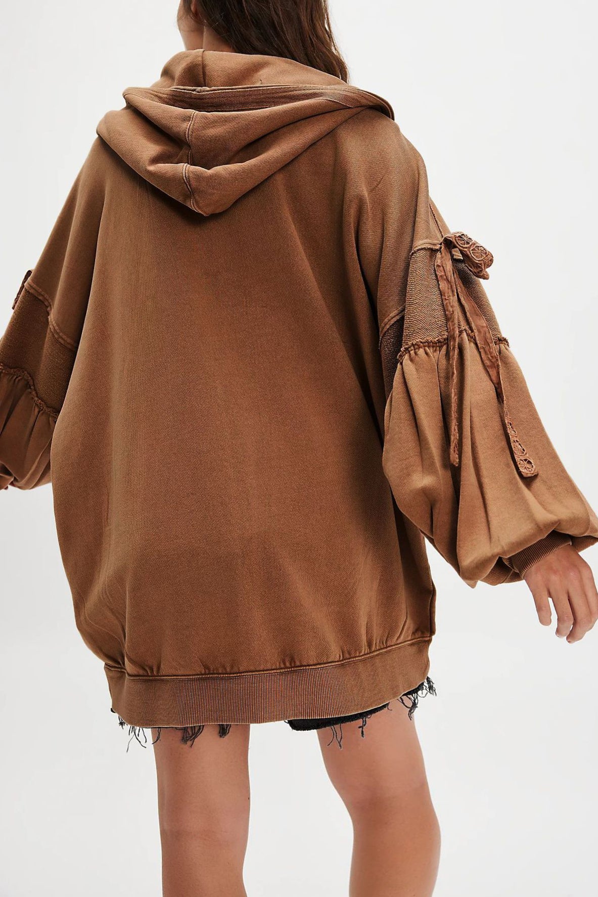 Casual Loose Lace Zipper Hoodie*