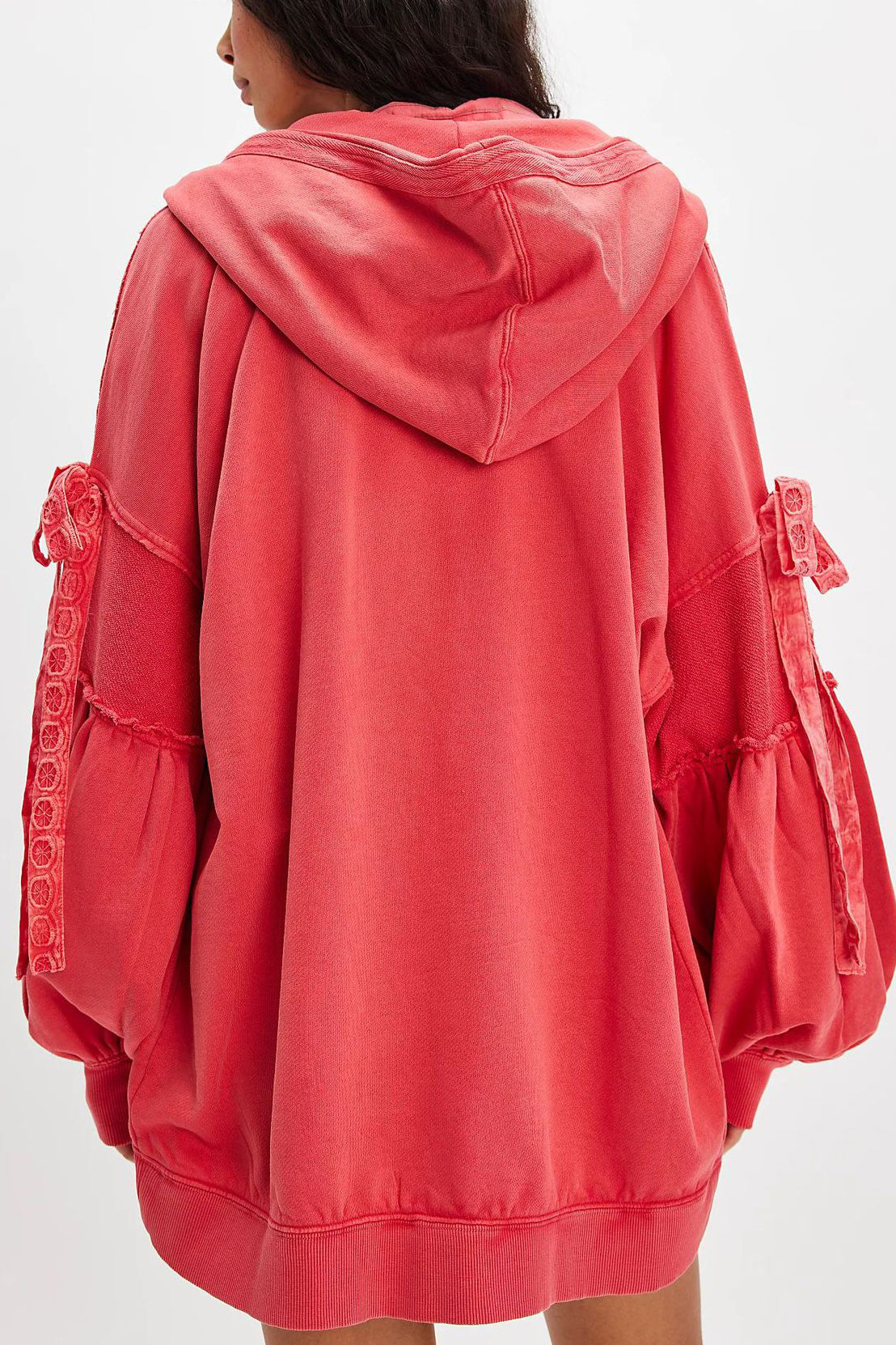 Casual Loose Lace Zipper Hoodie*