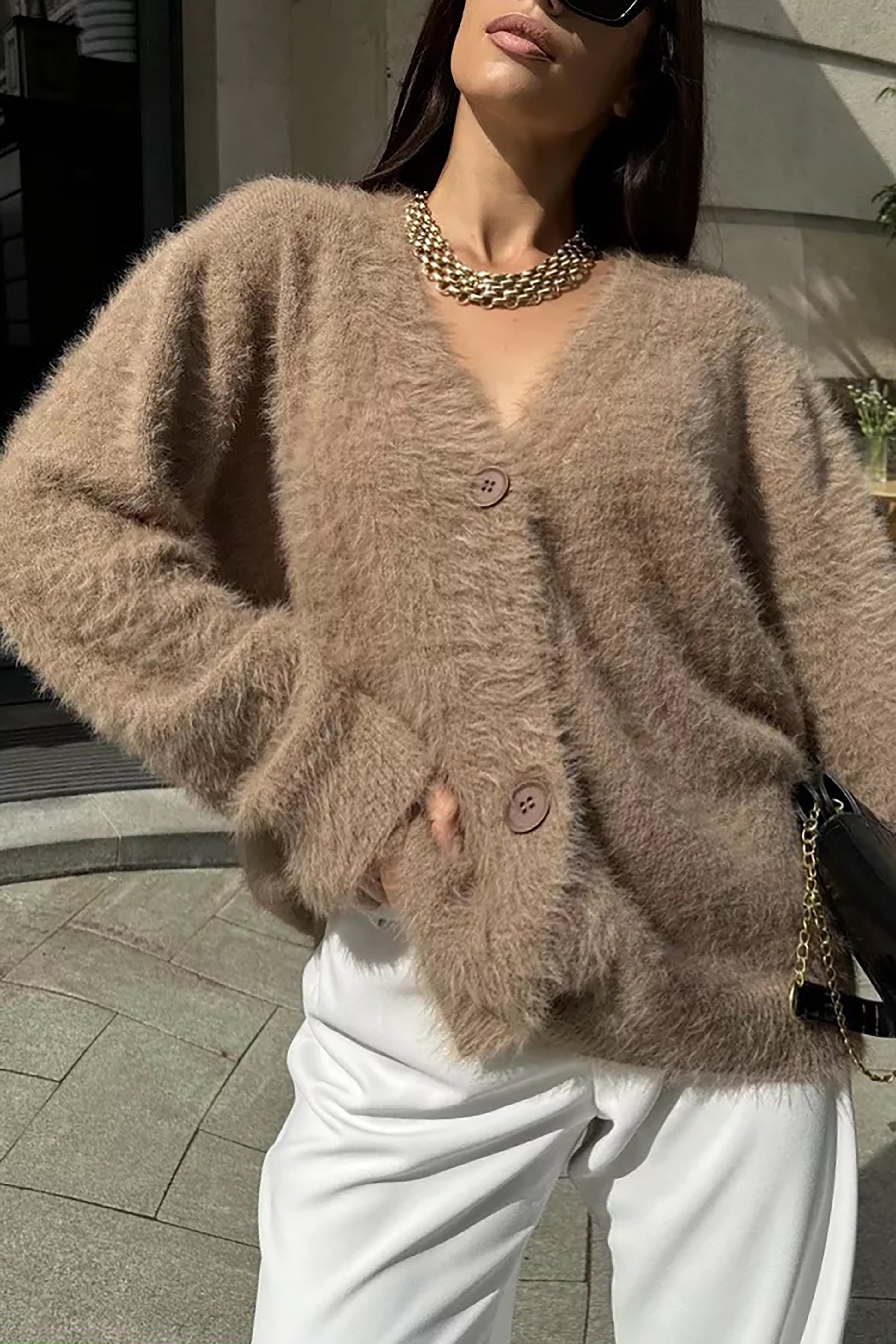 Lazy Style Loose Mink Cardigan*