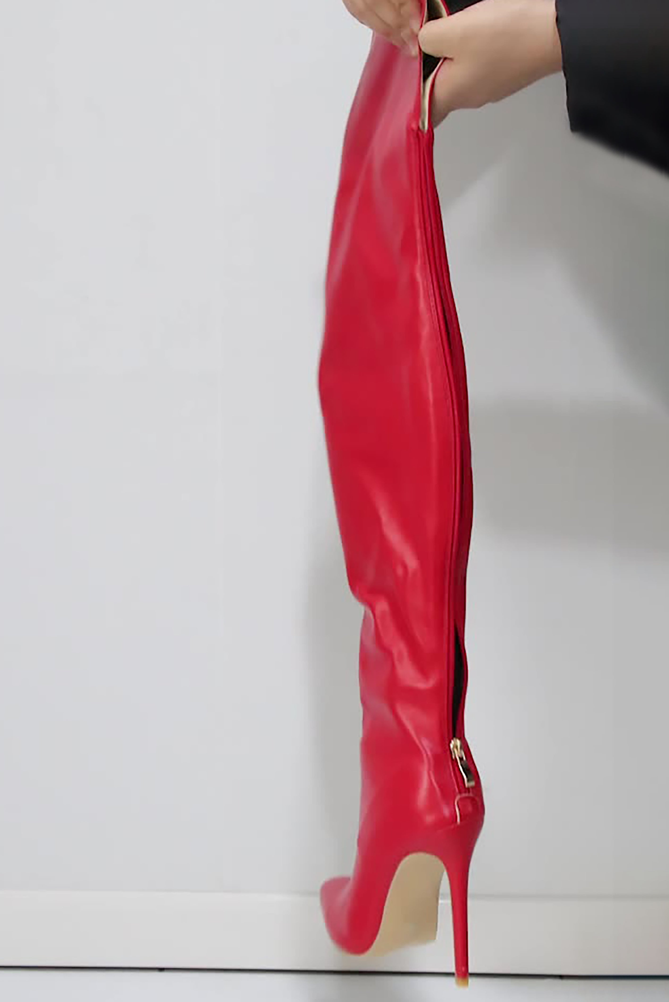 Personalized Over The Knee Solid High Heeled Boots*