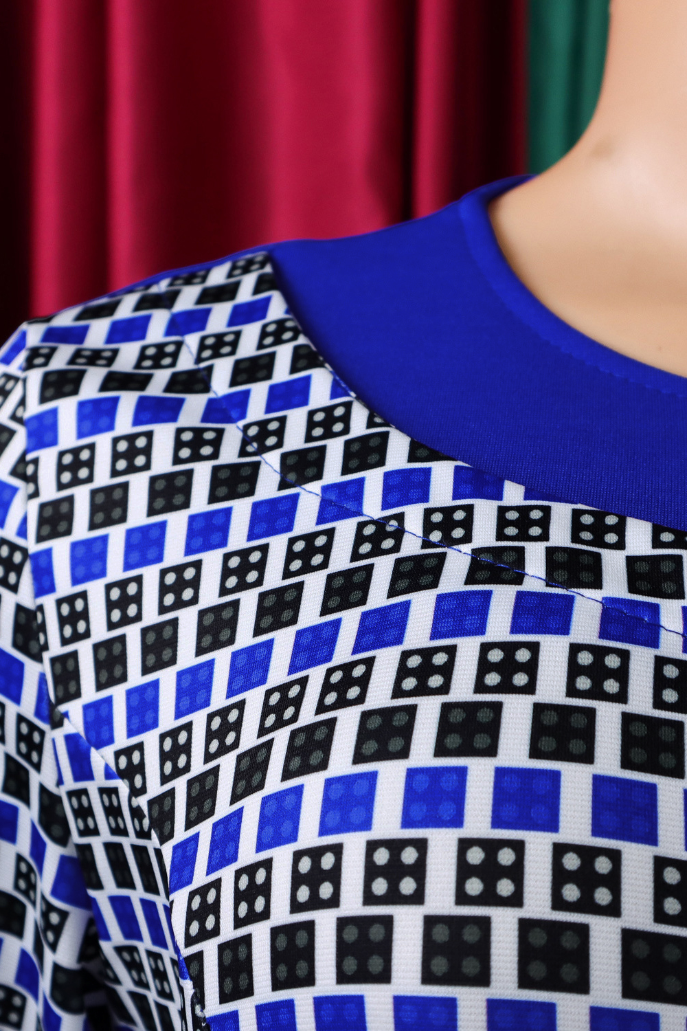 Elegant Three Quarter Sleeve 3d Floral Patchwork Dress*