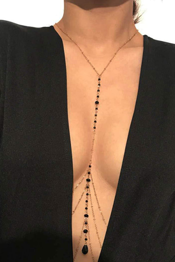 Crystal Halter Layered Body Chain