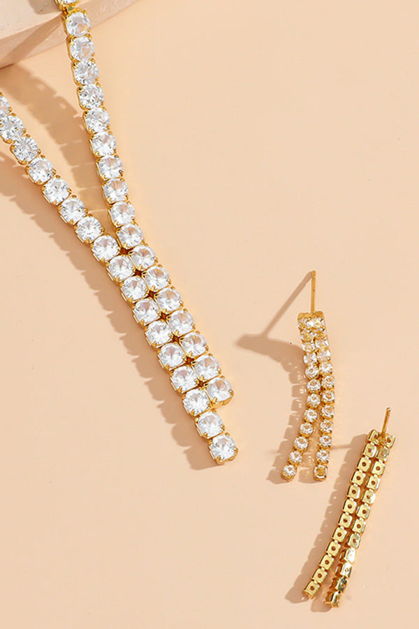 Glittery Light Luxury Tassel Zircon Jewelry
