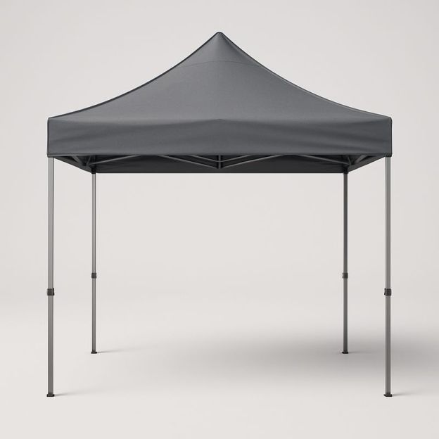 Gazebo pieghevole quadrato in metallo e poliestere 3x3 m-Nestlivi