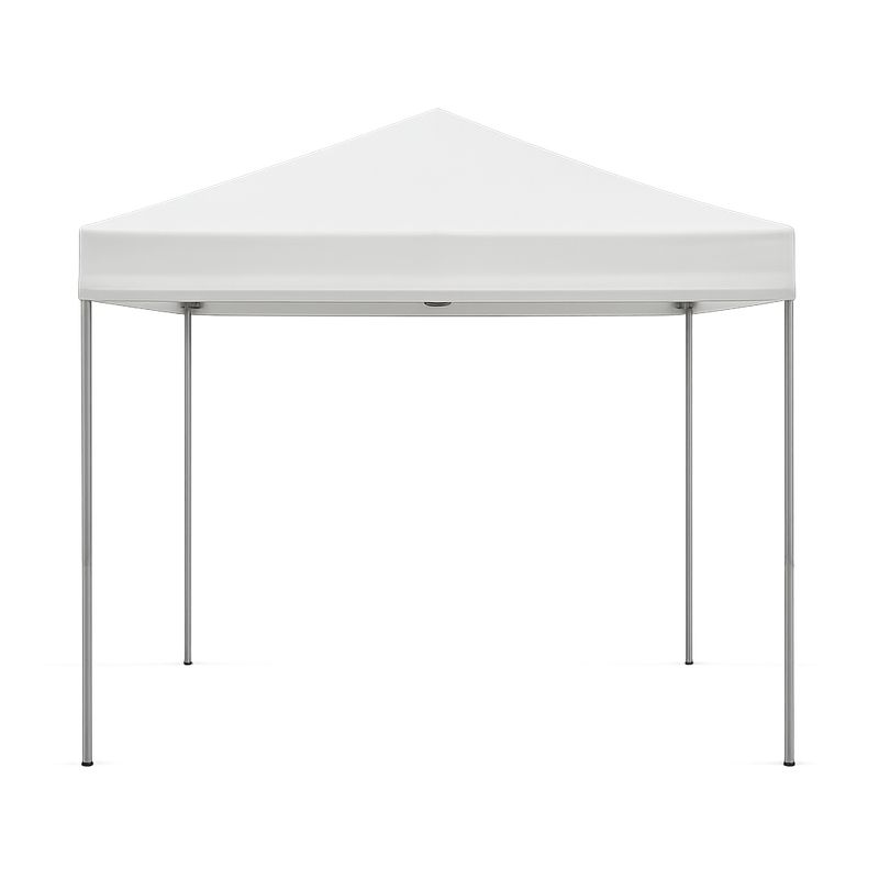 Gazebo pieghevole quadrato bianco in acciaio e poliestere 300x300 cm-Nestlivi