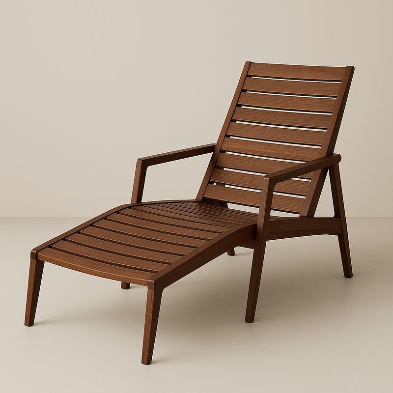 Sdraio da Giardino in Legno Massello Marrone-Nestlivi