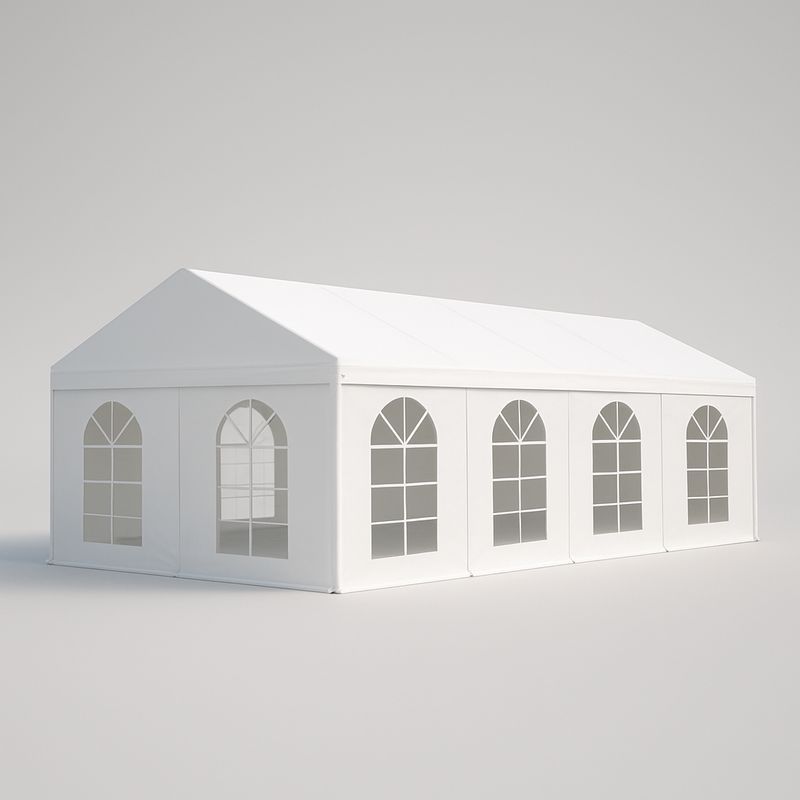 Tenda Bianca In PVC per Eventi 6x12 Metri-Nestlivi