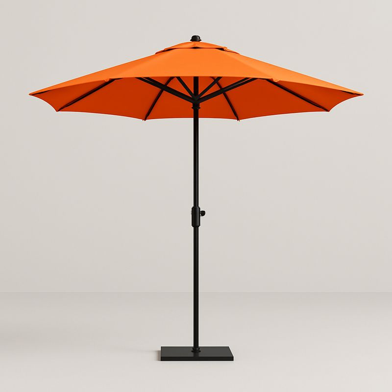 Ombrellone da Giardino Rotondo in Tessuto Arancione Ø250 cm-Nestlivi