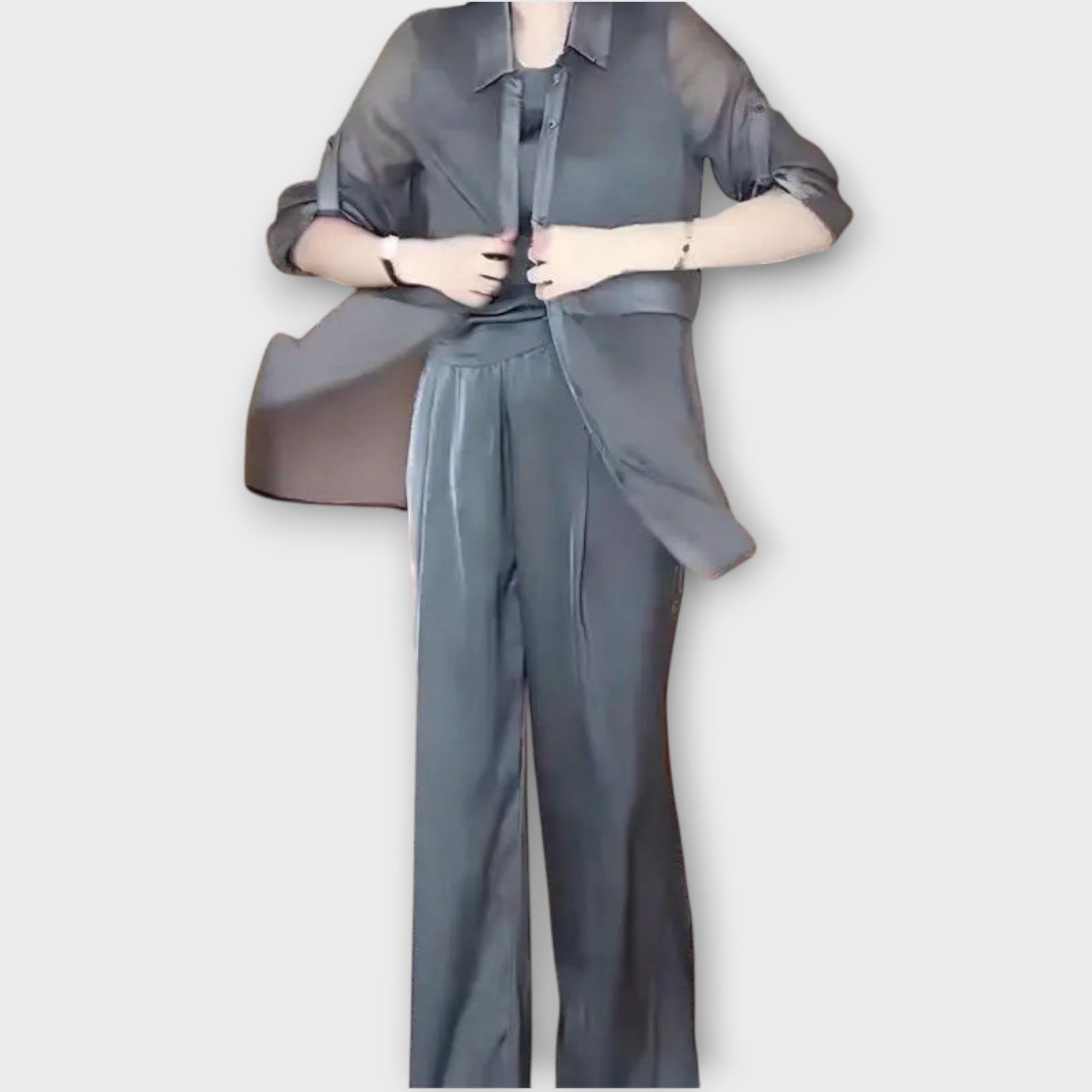 Elegant Three-Piece Relaxed Fit Set