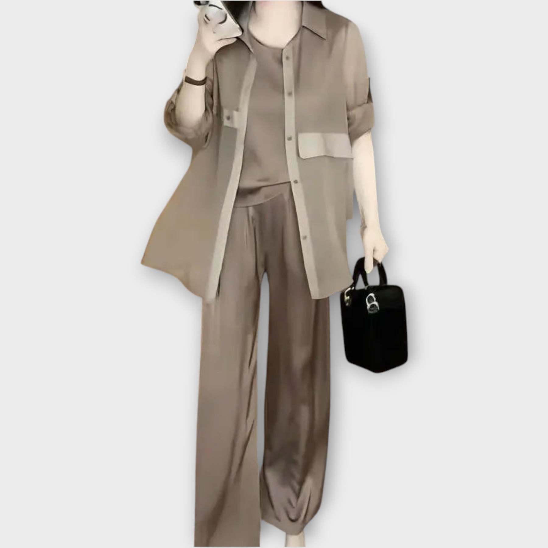 Elegant Three-Piece Relaxed Fit Set