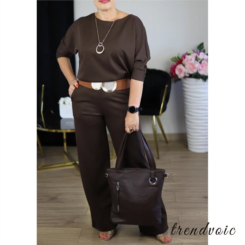 Elegant 3-piece set including long cardigan, top and pants