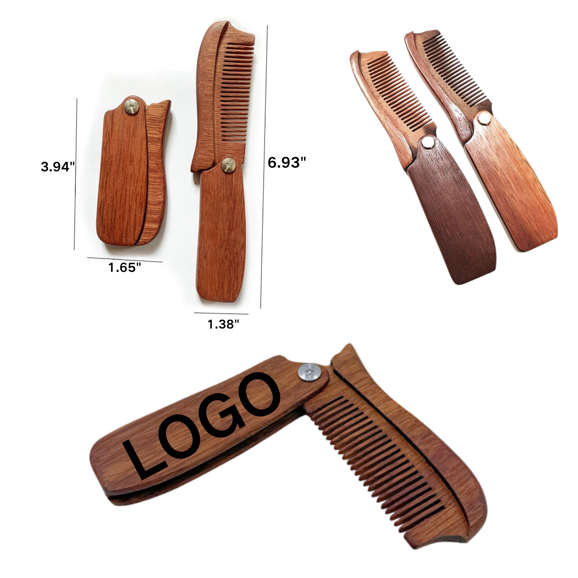 Compact Wooden Hair Comb