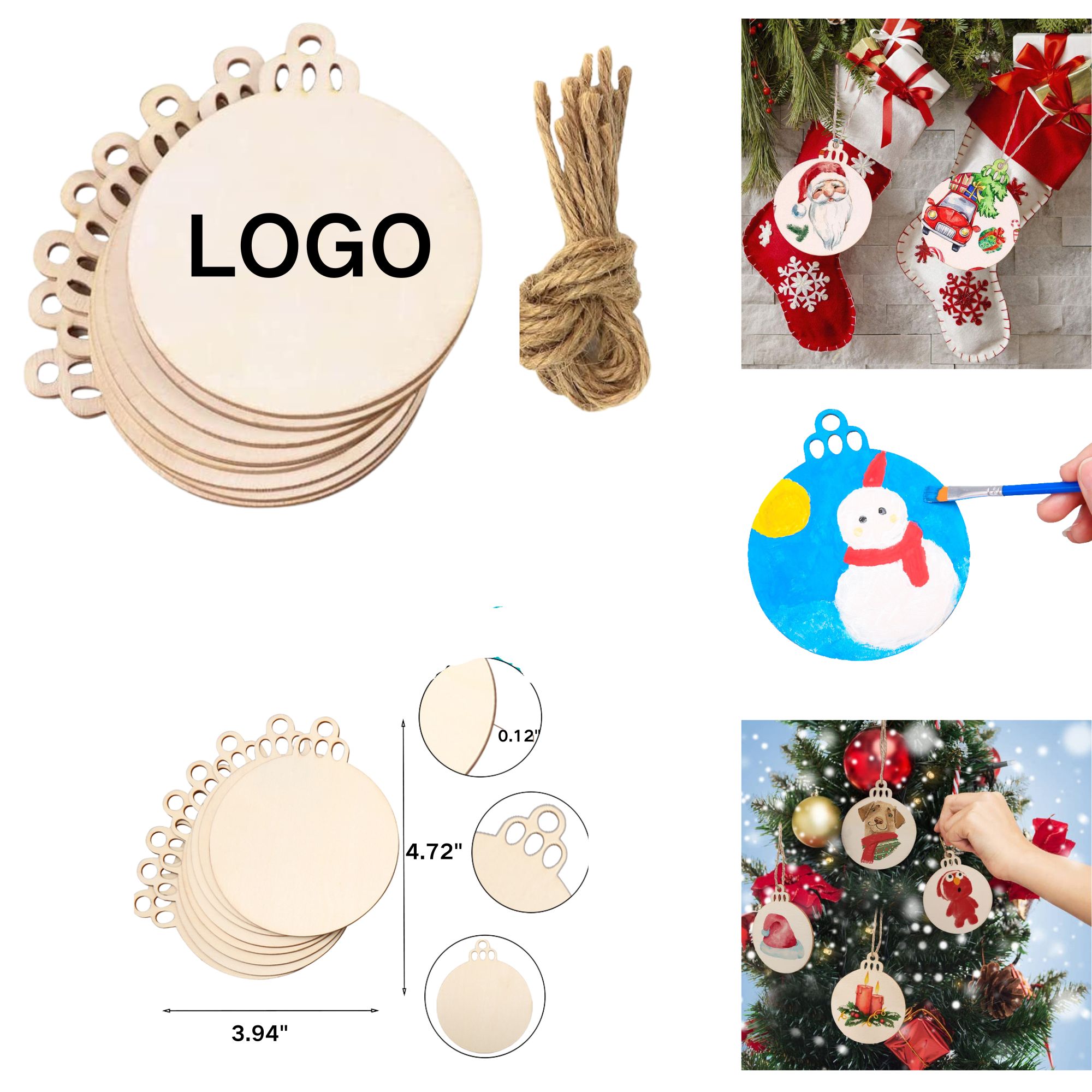 Personalized Wooden Craft Ornaments