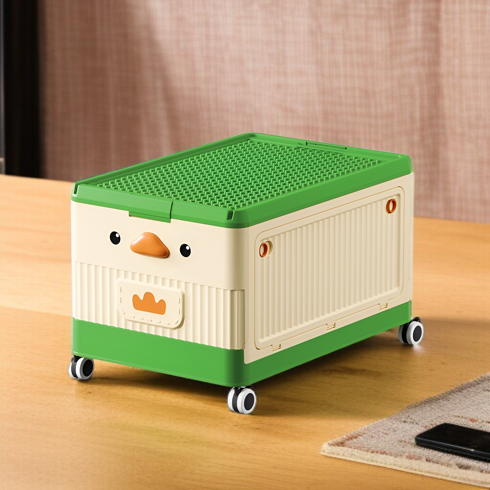 Kinderspielzeug-Aufbewahrungsbox, Haushaltsschlafzimmerrolle, große Kapazitäts-Aufbewahrungsbox, Bab