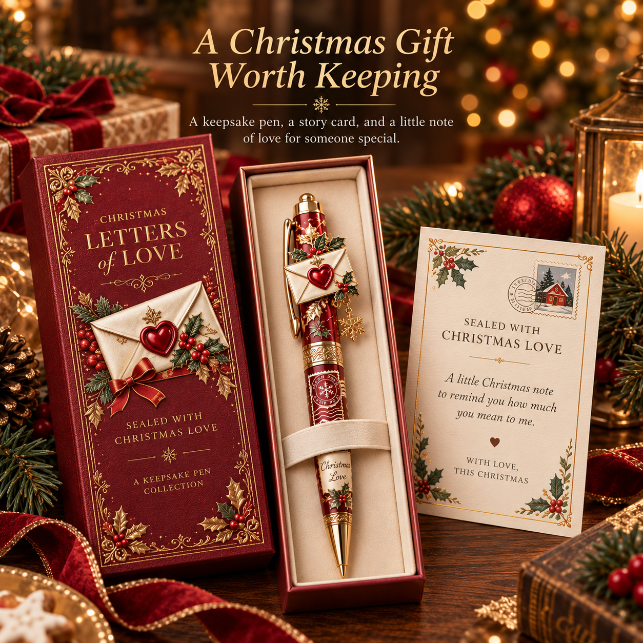 Christmas keepsake pen gift set