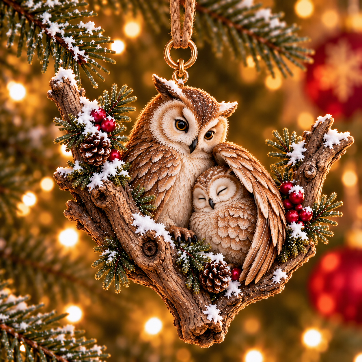 Winter Bonds Woodland Christmas Keepsake Ornaments