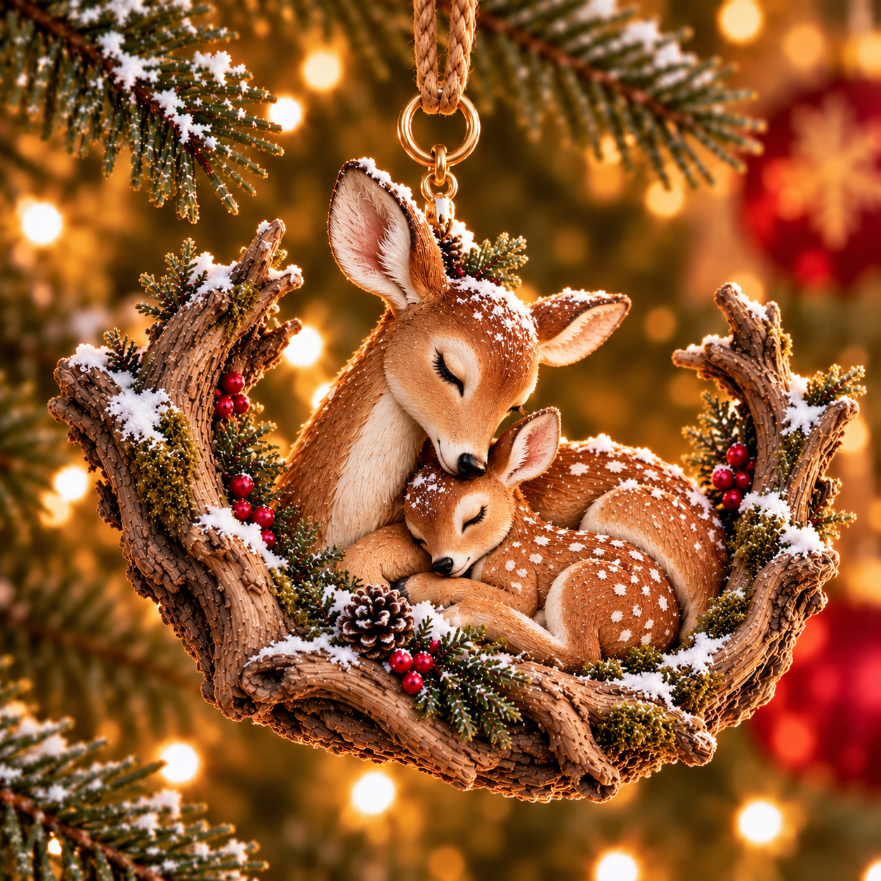 Winter Bonds Woodland Christmas Keepsake Ornaments