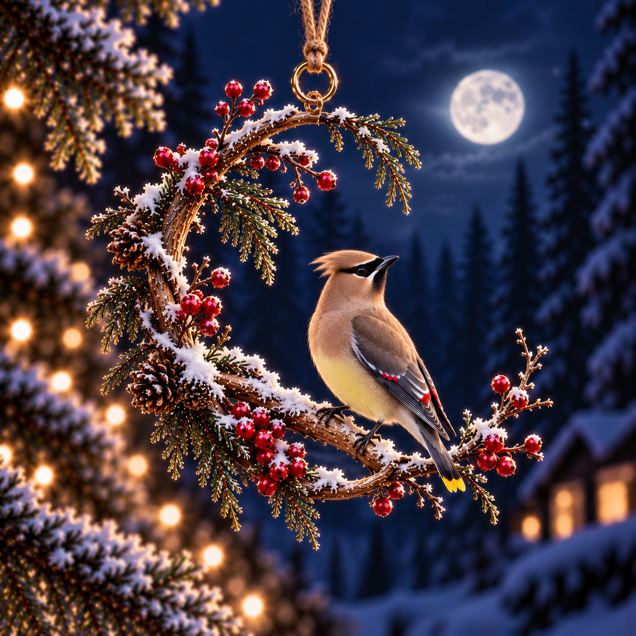 Moonlit Woodland Christmas Keepsake Ornaments