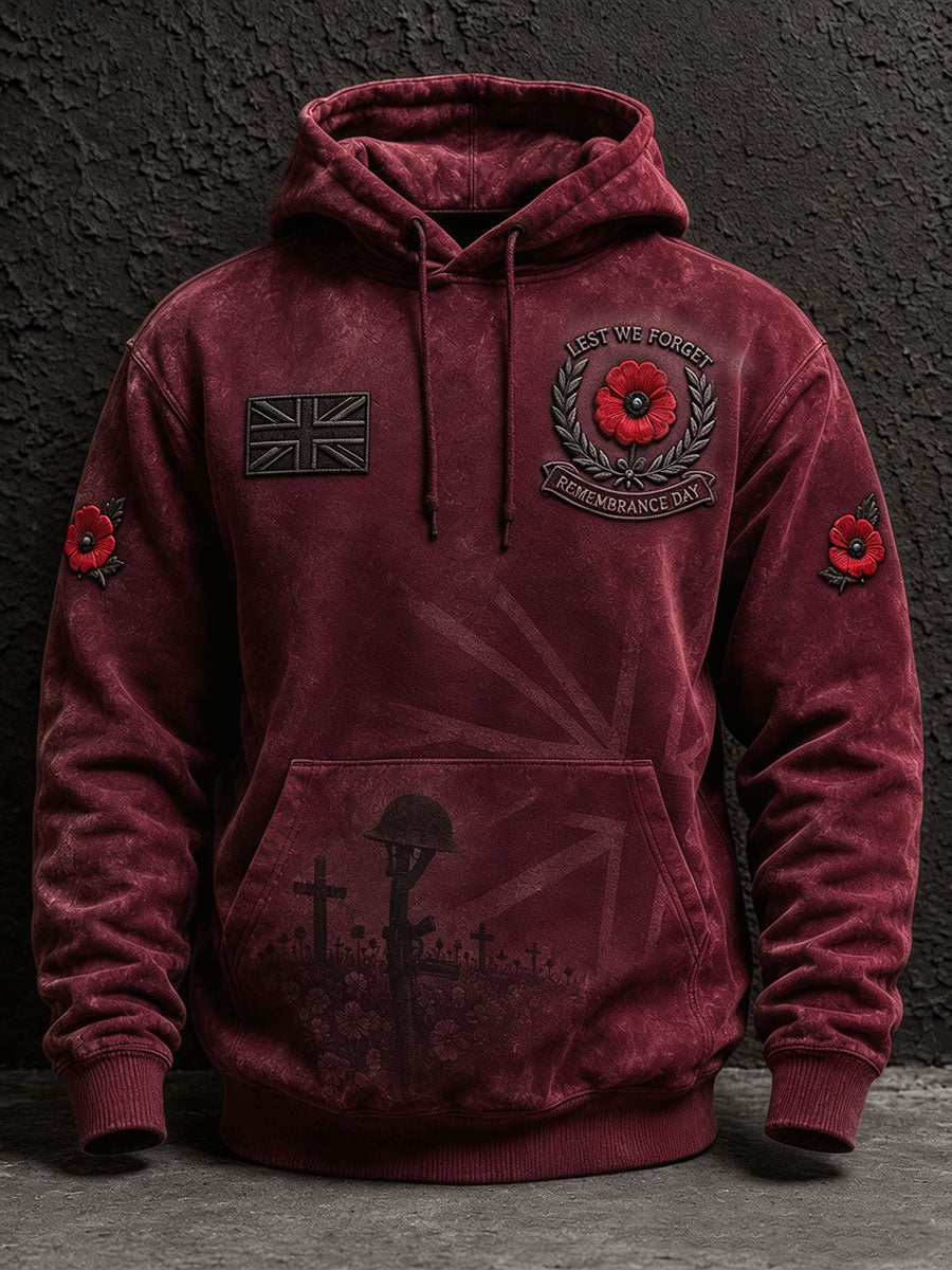 Wine Red Remembrance Hoodie