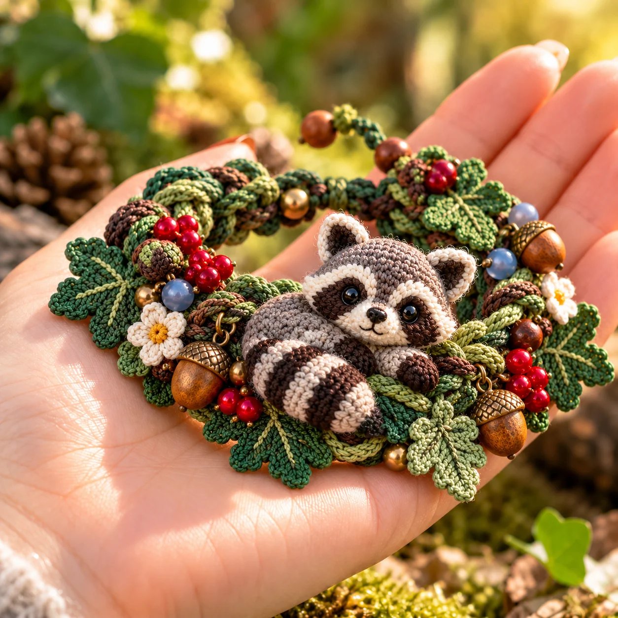 🔥Last Day 49% OFF - 🌿🧶 Woodland Wrist Friends – Handmade Crochet Animal Bracelet Collection