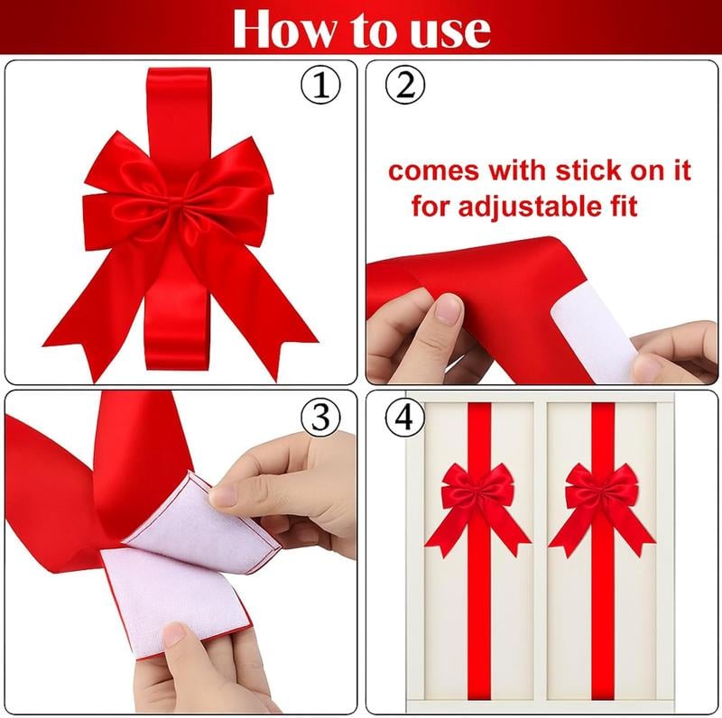 Christmas Cabinet Ribbons Bows