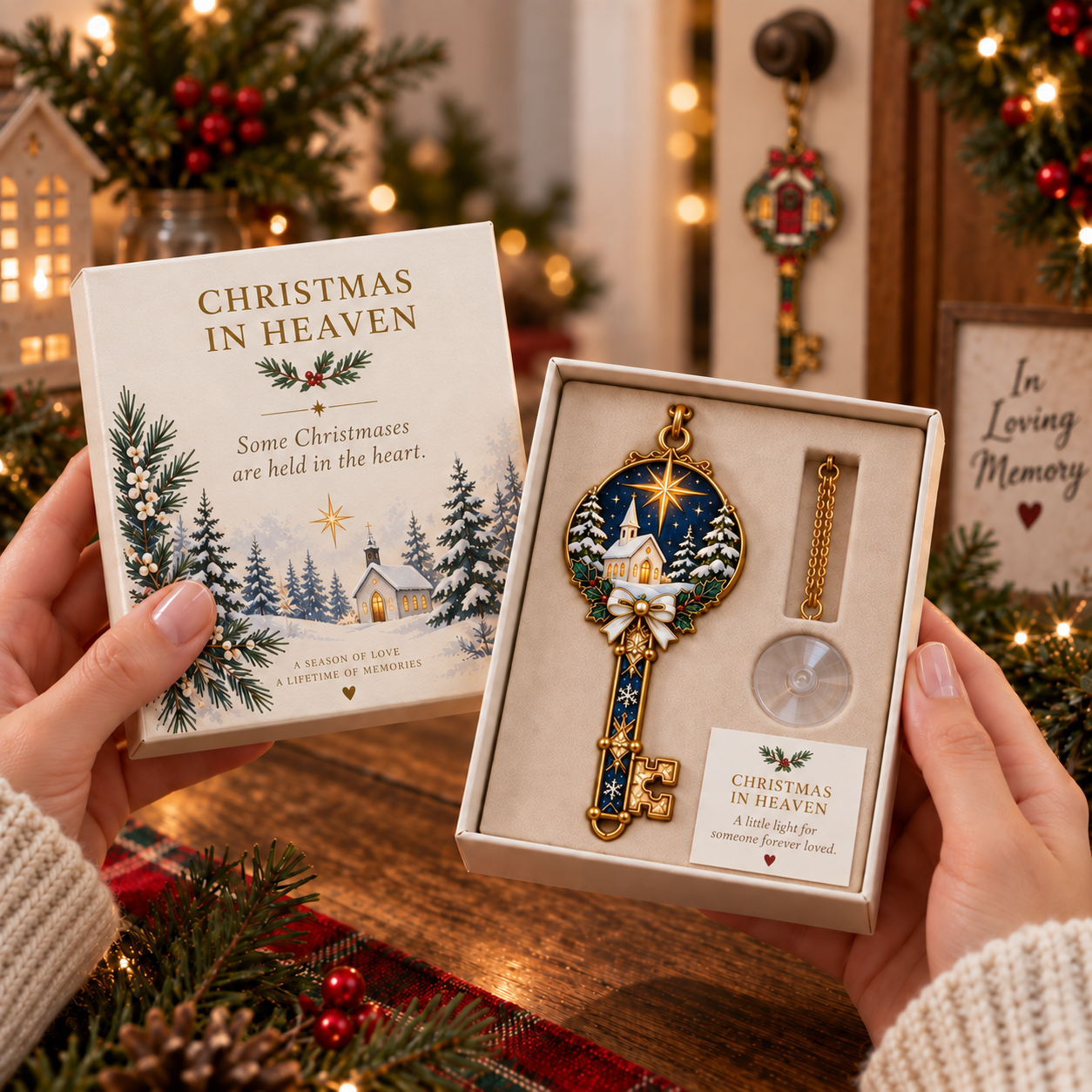 🎄 Christmas Memories & Remembrance Keepsake Key