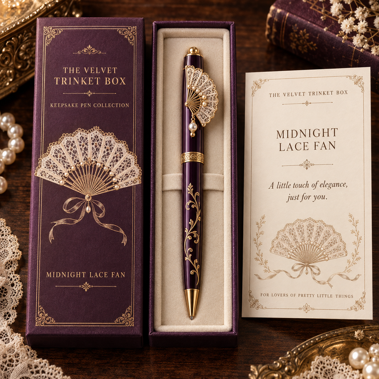 The Velvet Trinket Box – Keepsake Pen Collection