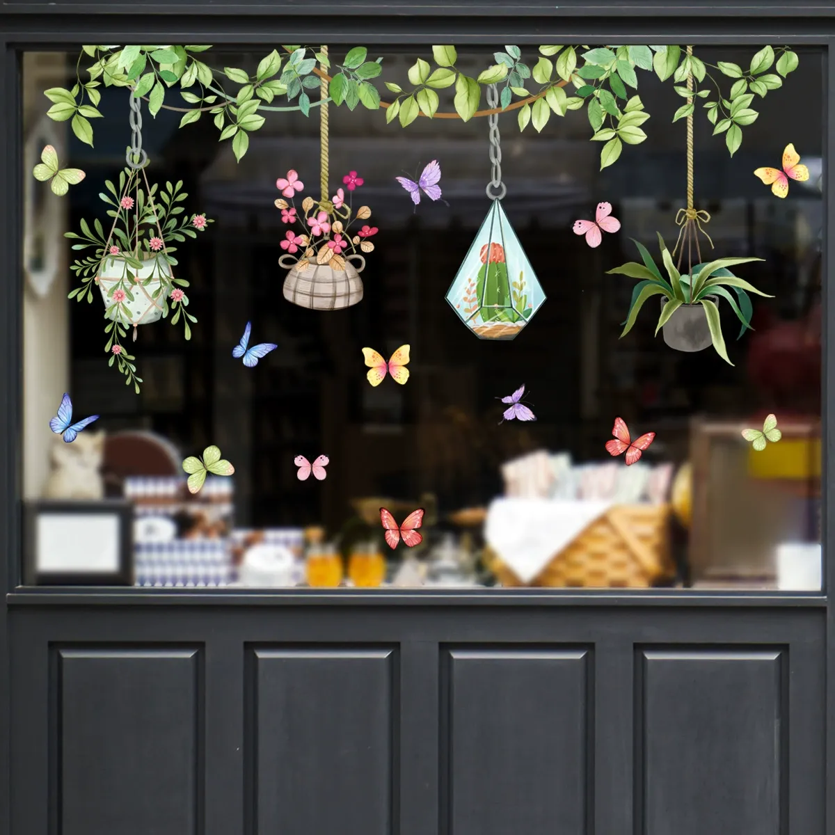 💐 Colorful Floral Bouquet Window Sticker 🖼️