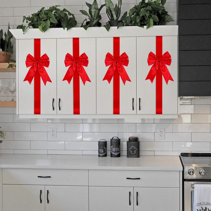 Christmas Cabinet Ribbons Bows