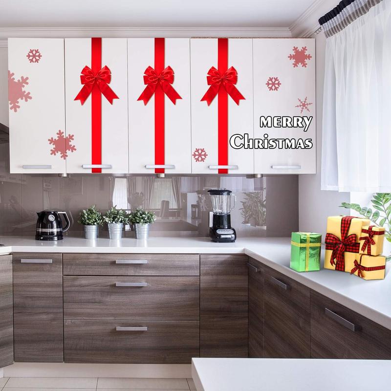 Christmas Cabinet Ribbons Bows