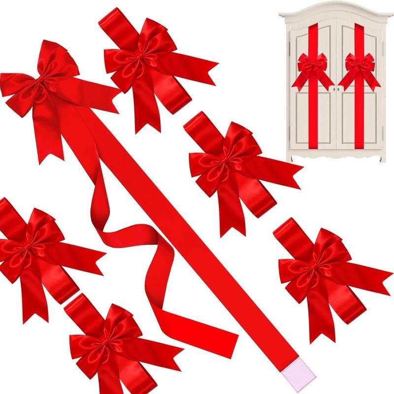 Christmas Cabinet Ribbons Bows