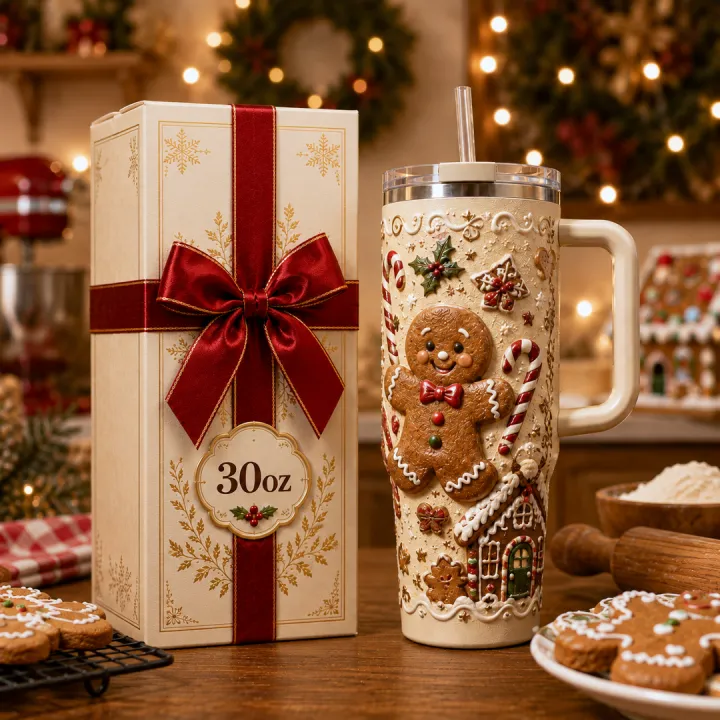 🎄🔥 Christmas Magic Travel Tumbler – Festive Gift Edition