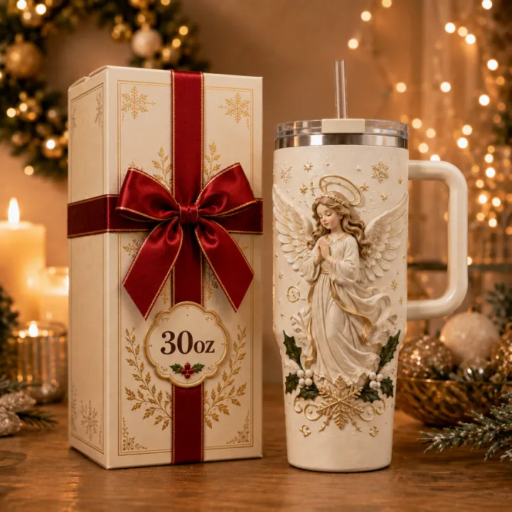 🎄🔥 Christmas Magic Travel Tumbler – Festive Gift Edition
