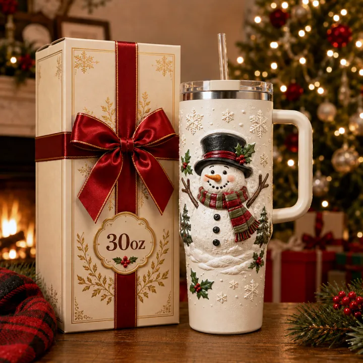 🎄🔥 Christmas Magic Travel Tumbler – Festive Gift Edition