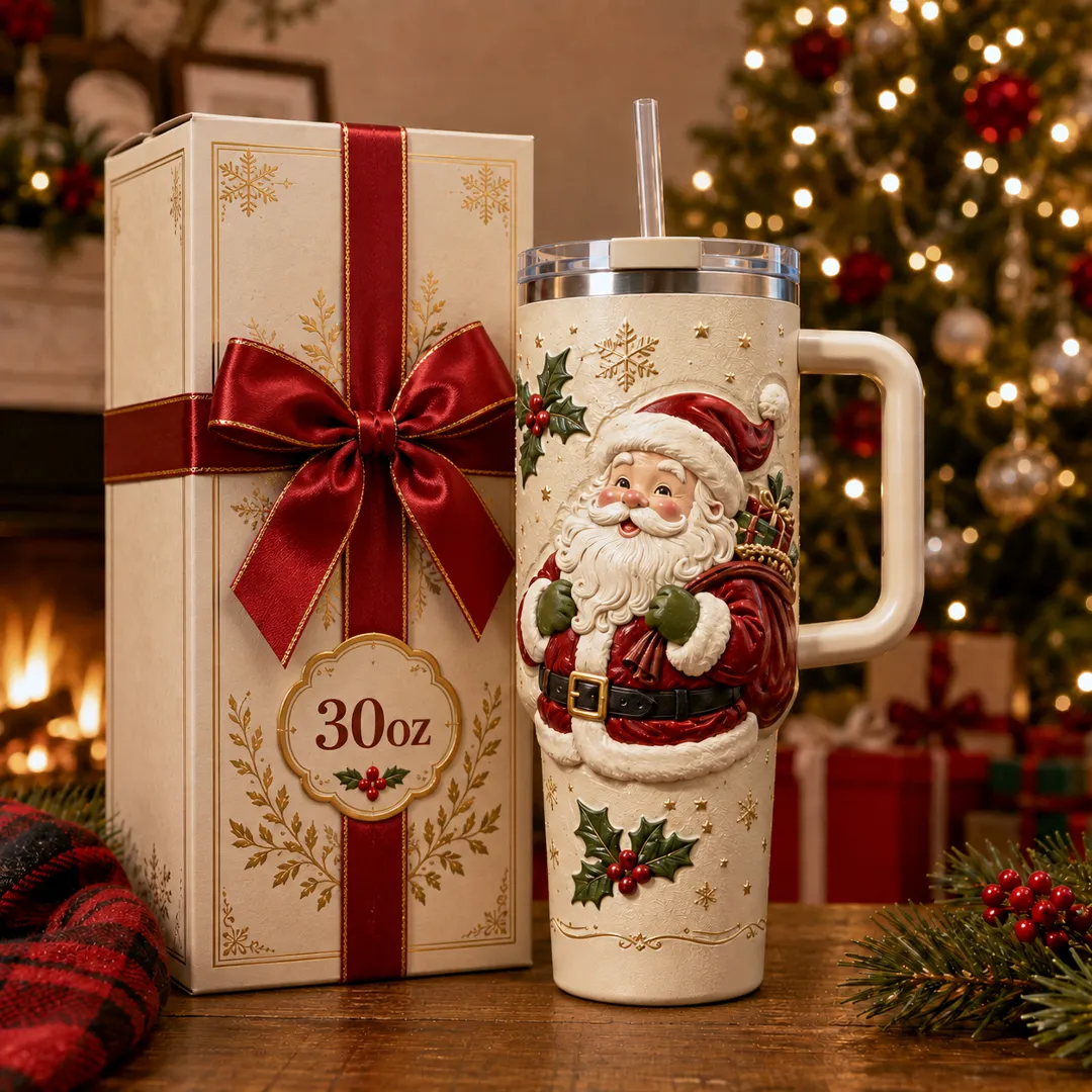 🎄🔥 Christmas Magic Travel Tumbler – Festive Gift Edition