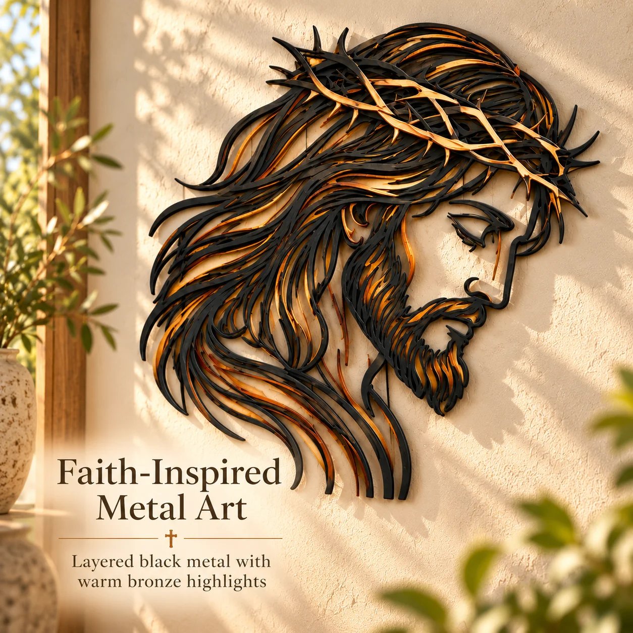 ✝️ Sacred Grace – Jesus & Virgin Mary Metal Wall Art