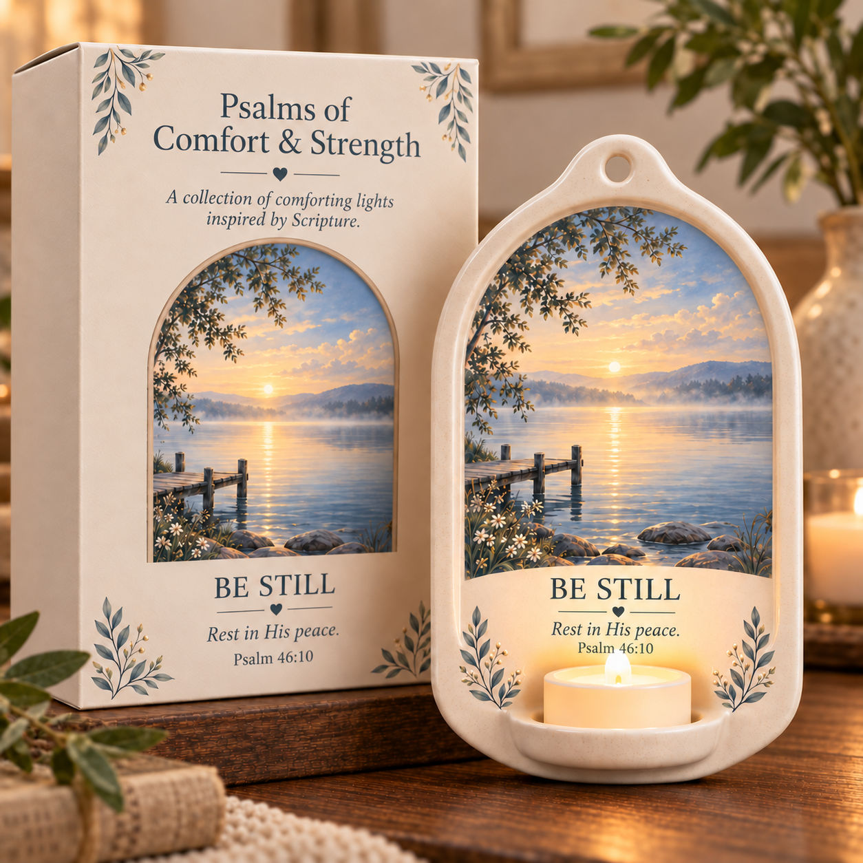 ✝️Psalms of Comfort & Strength Ceramic Wall Light
