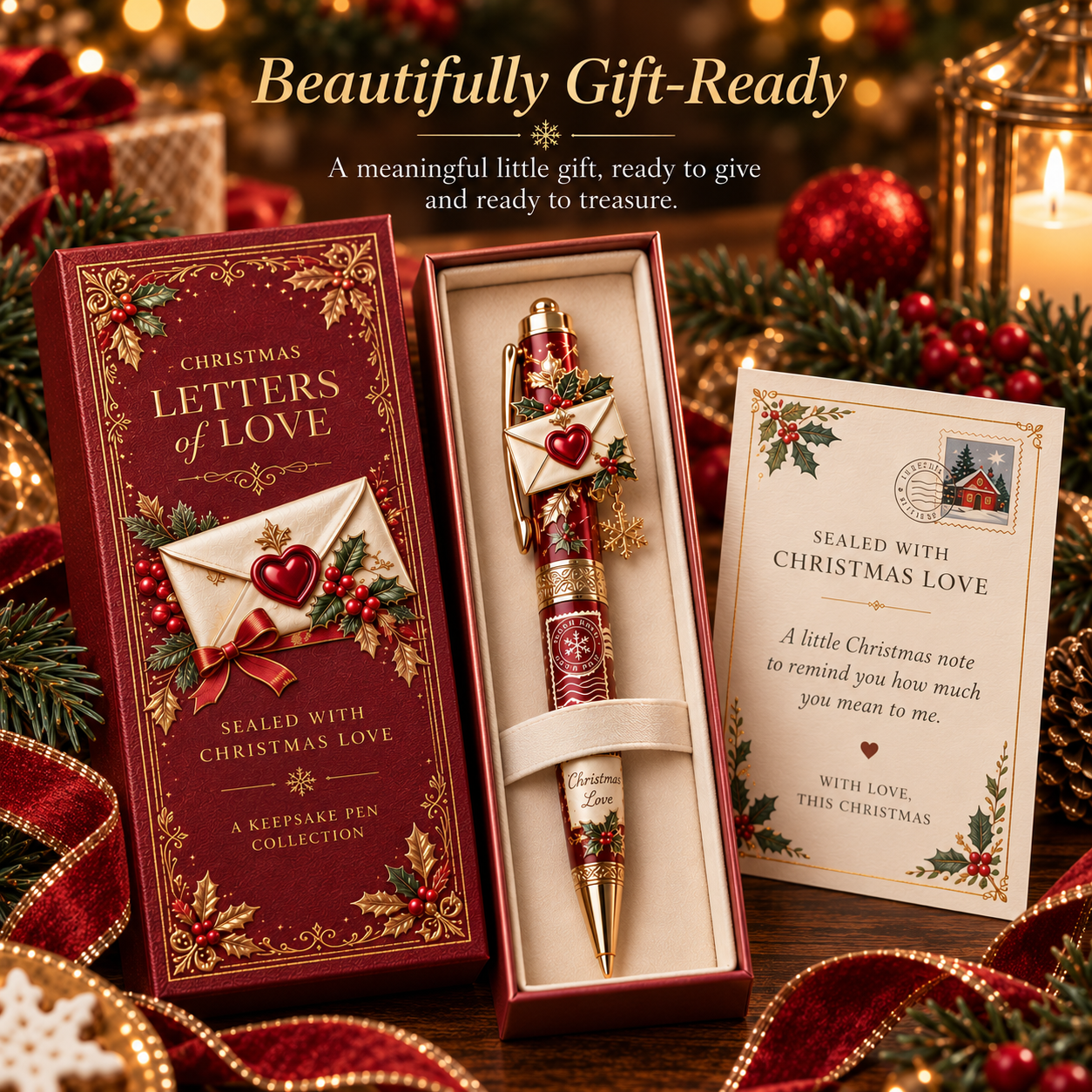 Christmas pen gift-ready presentation