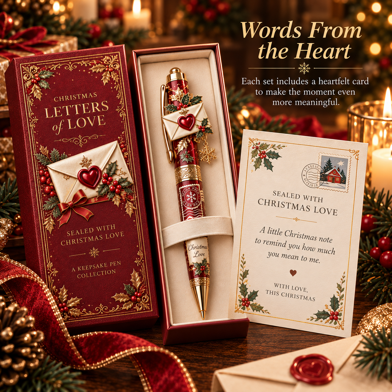 Christmas keepsake pen story card