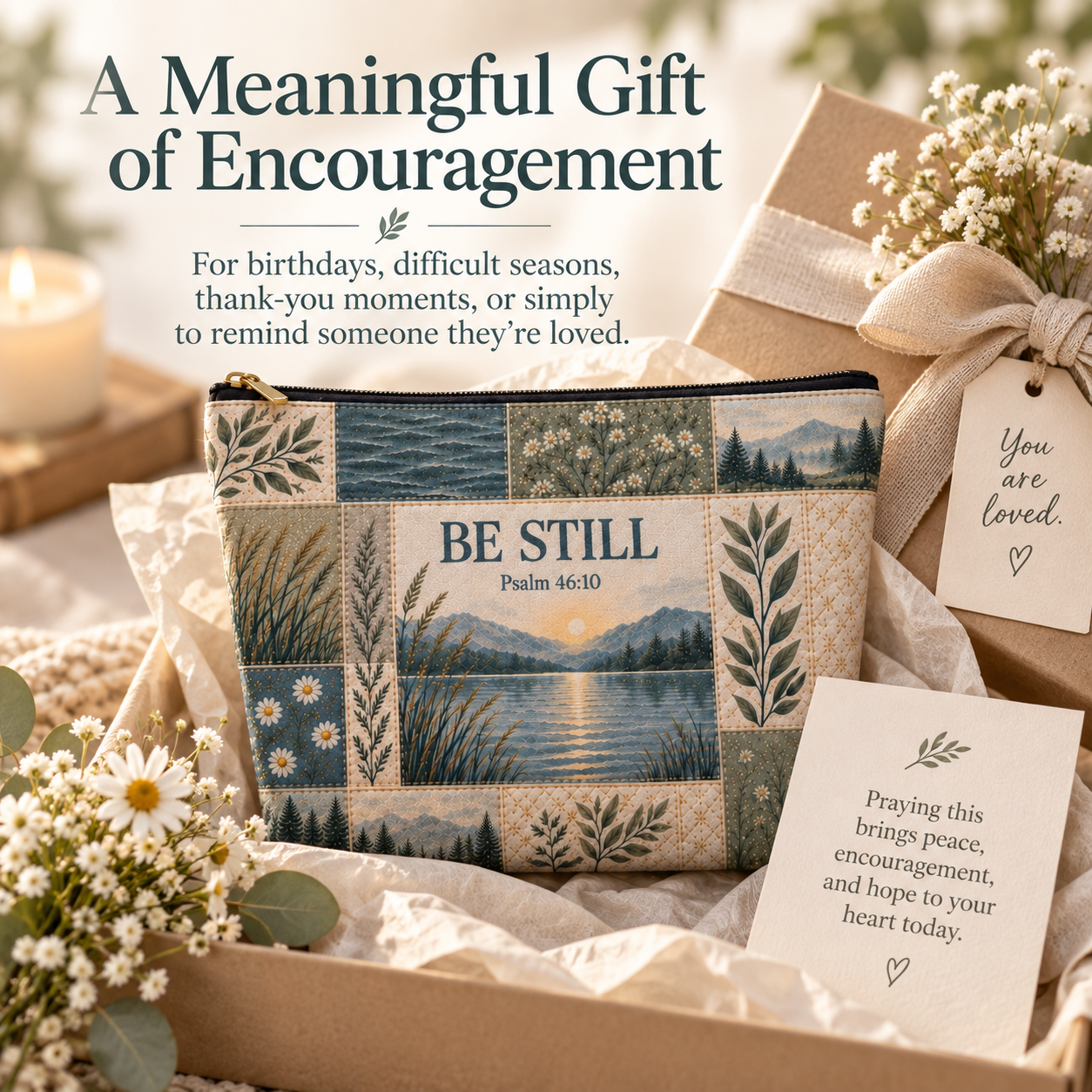 Meaningful Christian encouragement gift pouch
