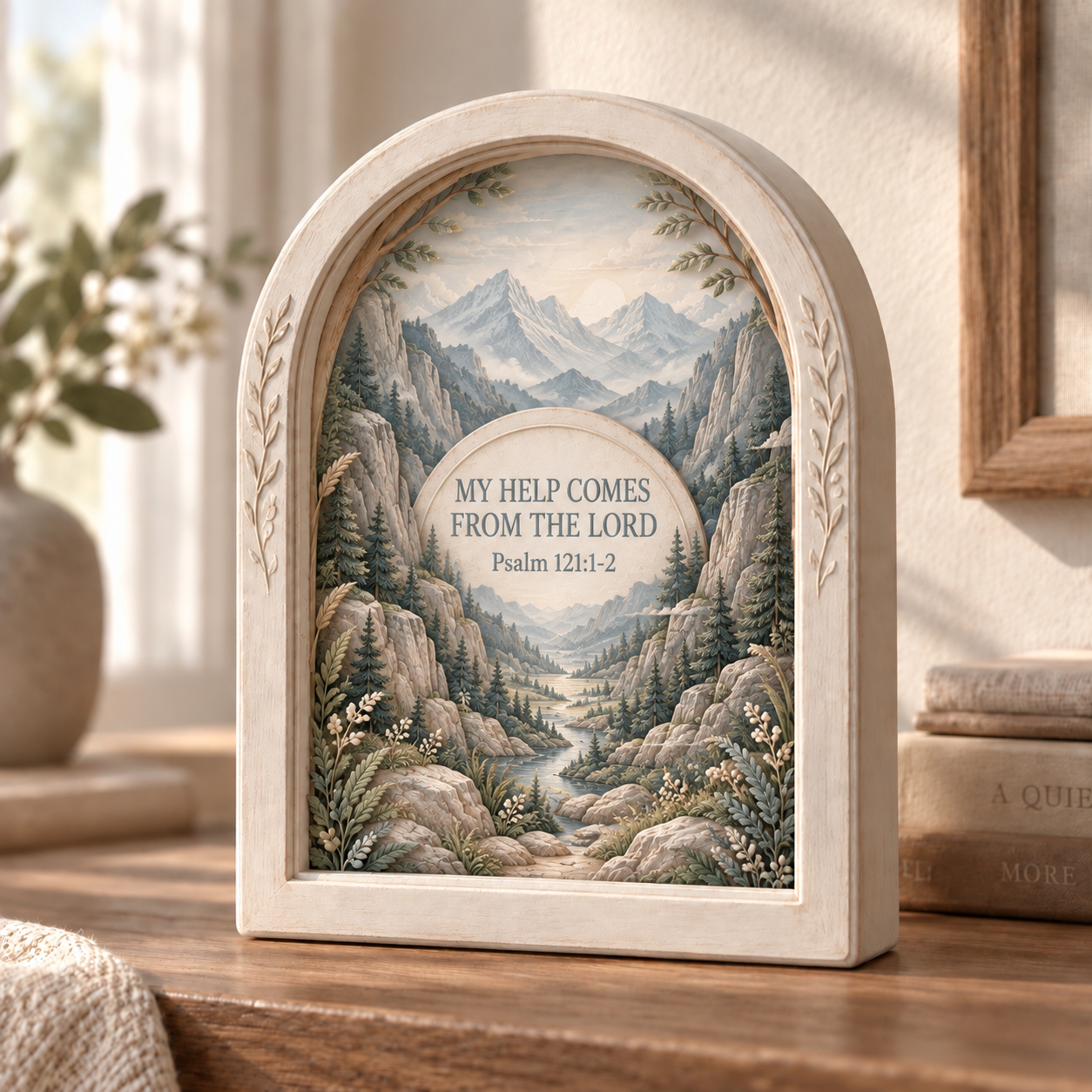✝️Psalms of Comfort & Strength – Layered Scripture Shadow Box