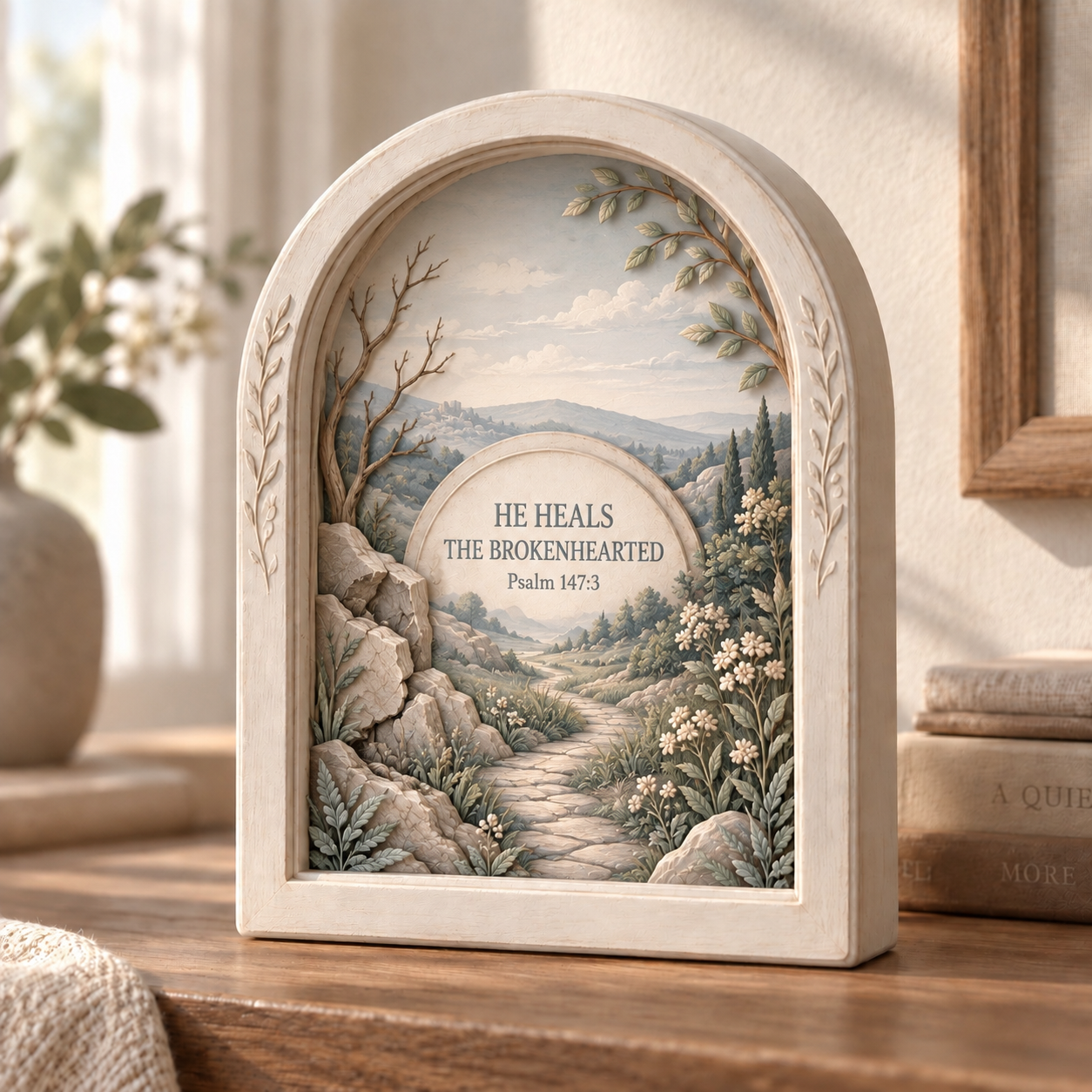 ✝️Psalms of Comfort & Strength – Layered Scripture Shadow Box