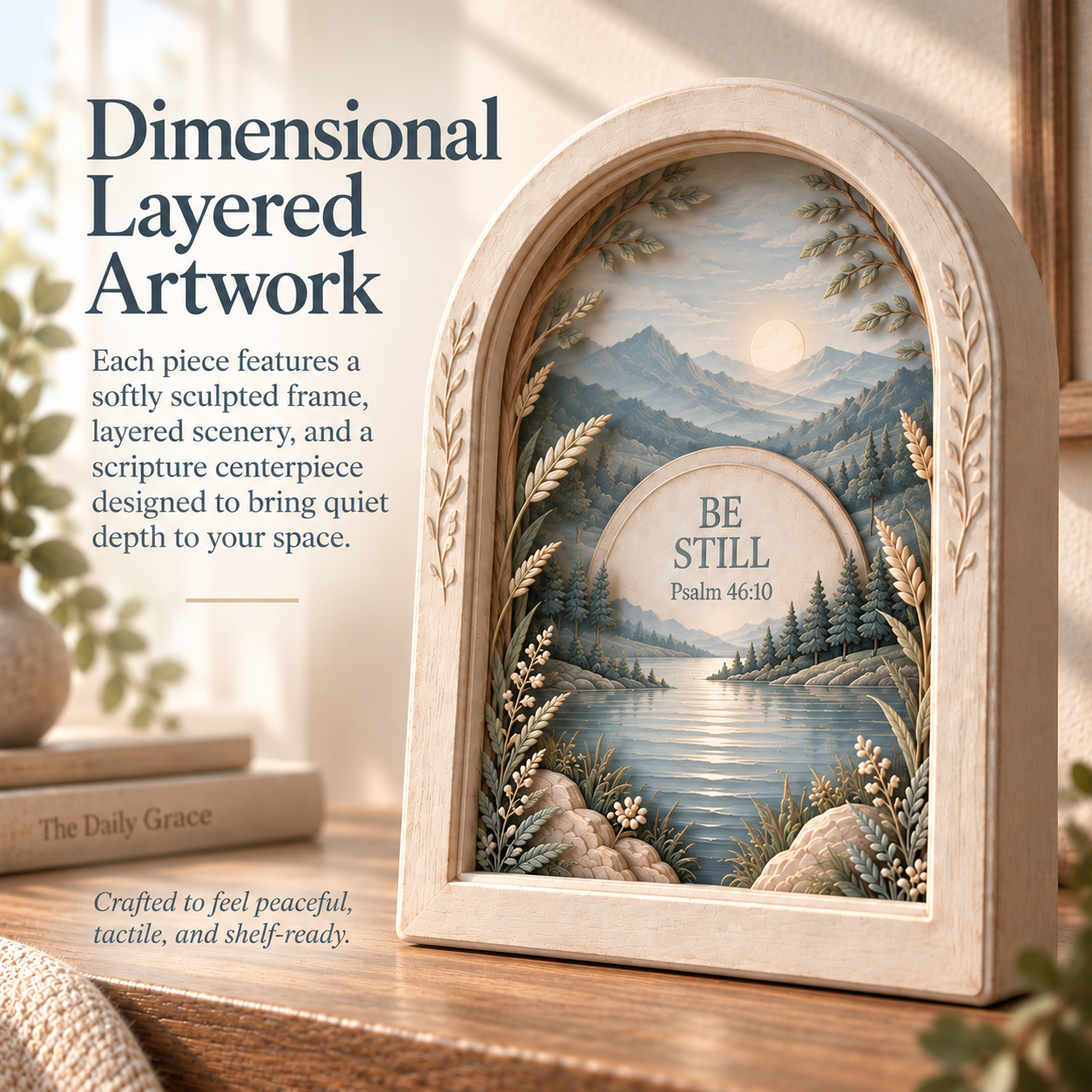 Dimensional Layered Scripture Shadow Box Artwork