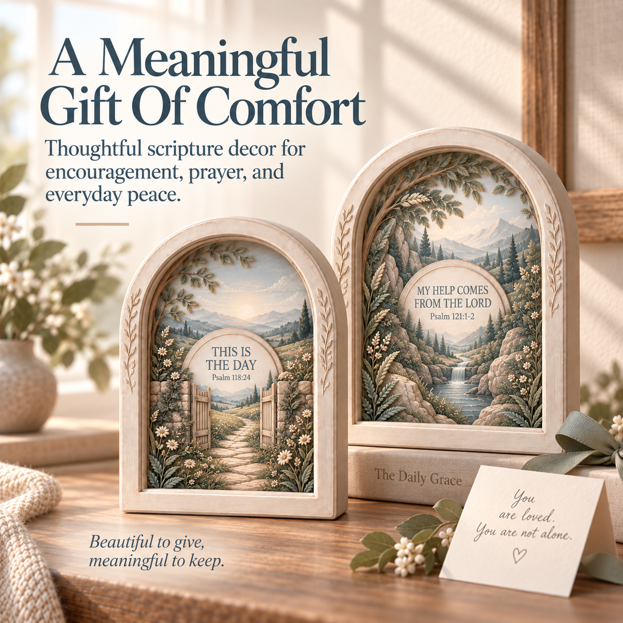 A Meaningful Gift of Comfort Scripture Shadow Box