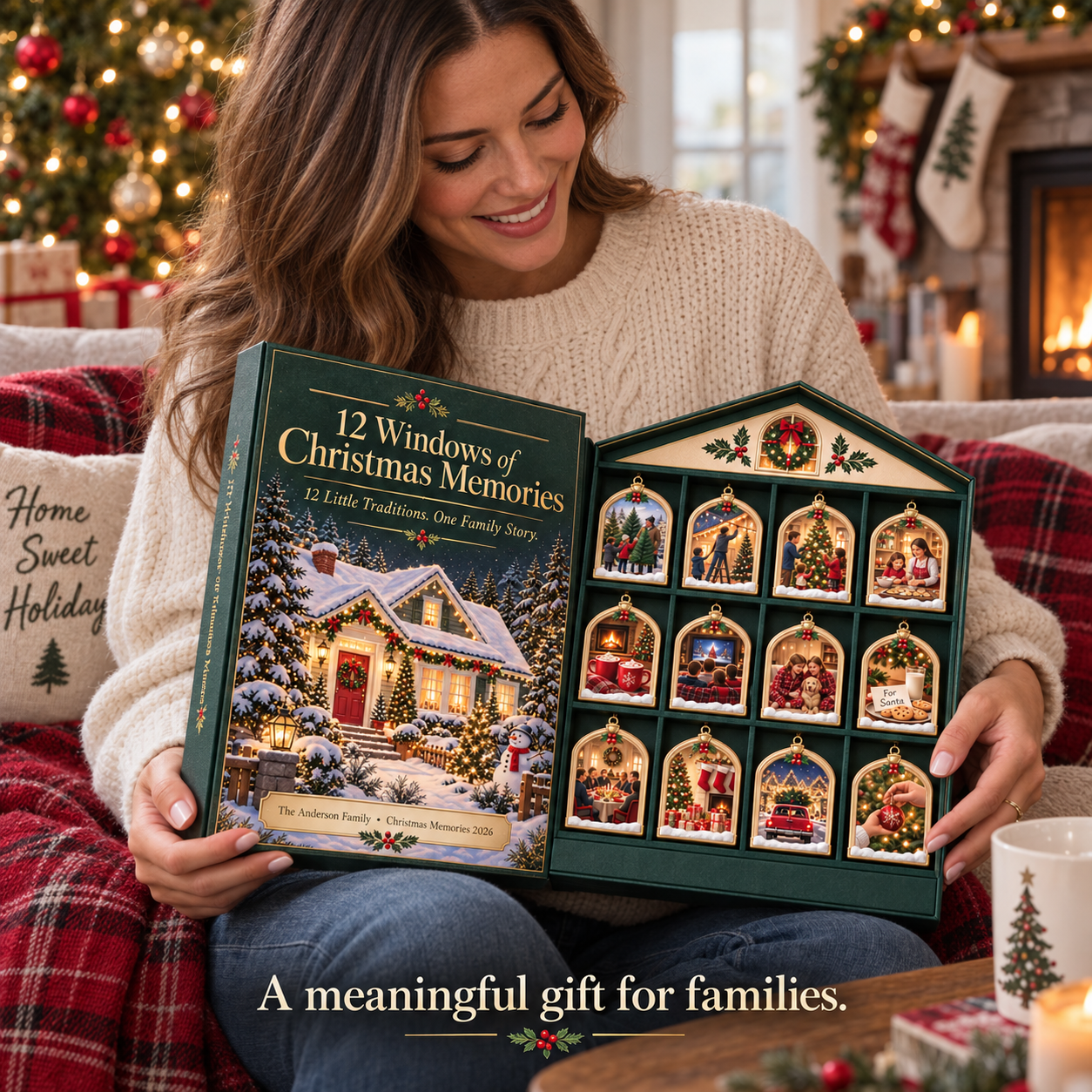 12 Windows of Christmas Memories Keepsake Ornament Set