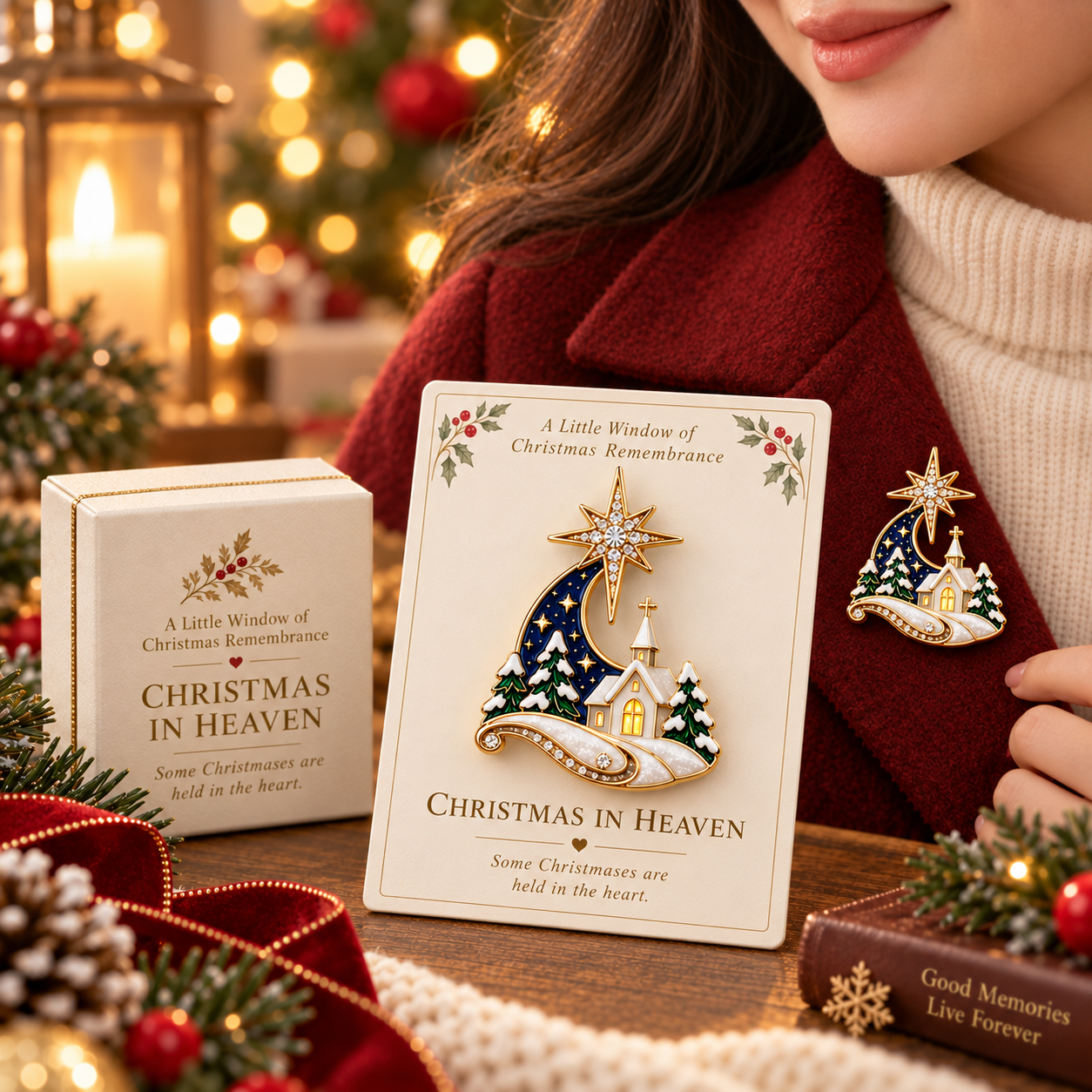 A Little Christmas Remembrance – Enamel Brooch Collection