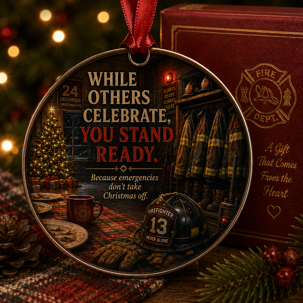 Firefighter Christmas Tribute Keepsake