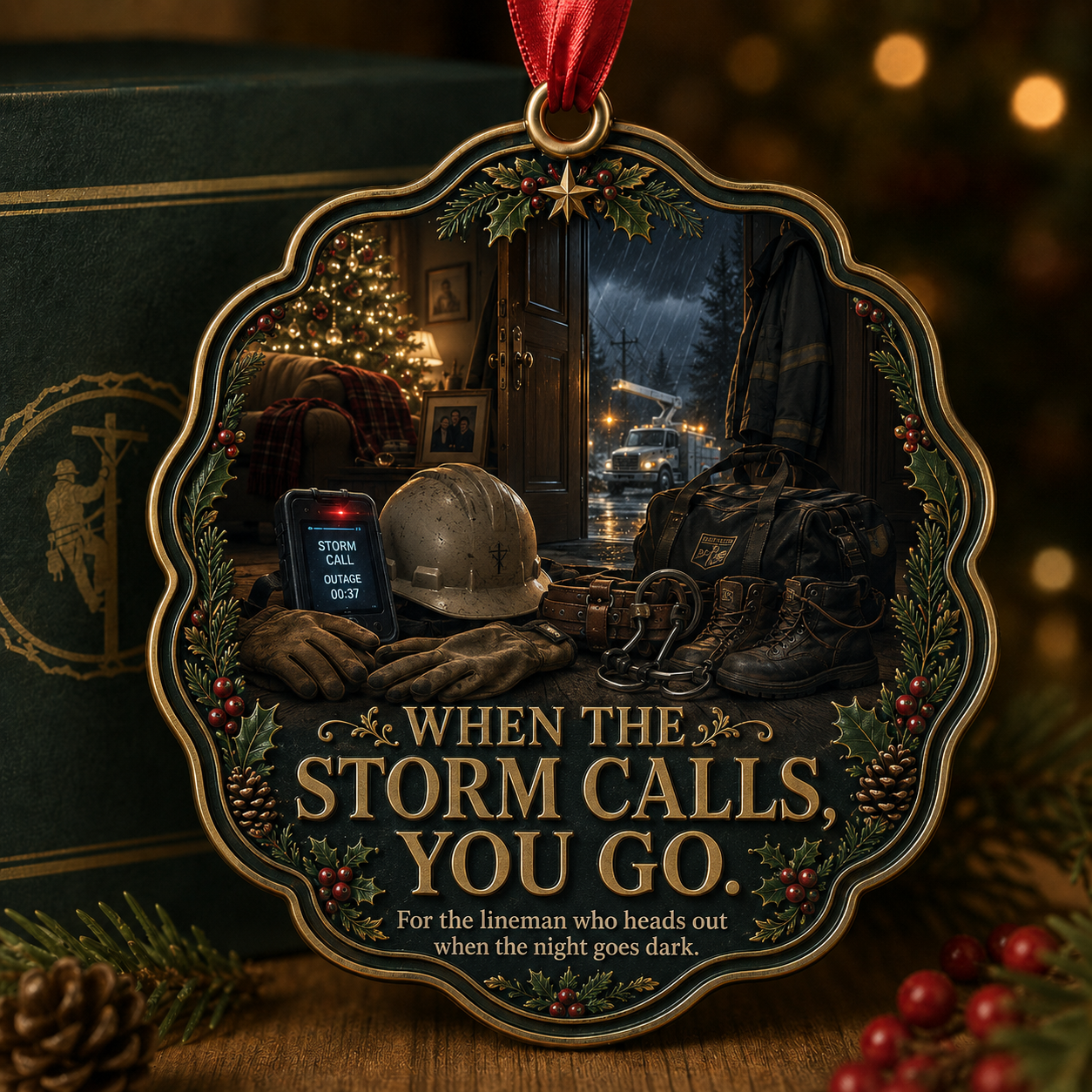 Power Lineman Christmas Tribute Keepsake