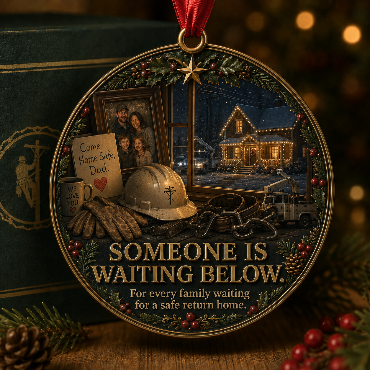 Power Lineman Christmas Tribute Keepsake