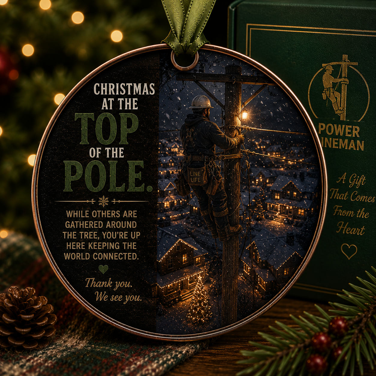 Power Lineman Christmas Tribute Keepsake